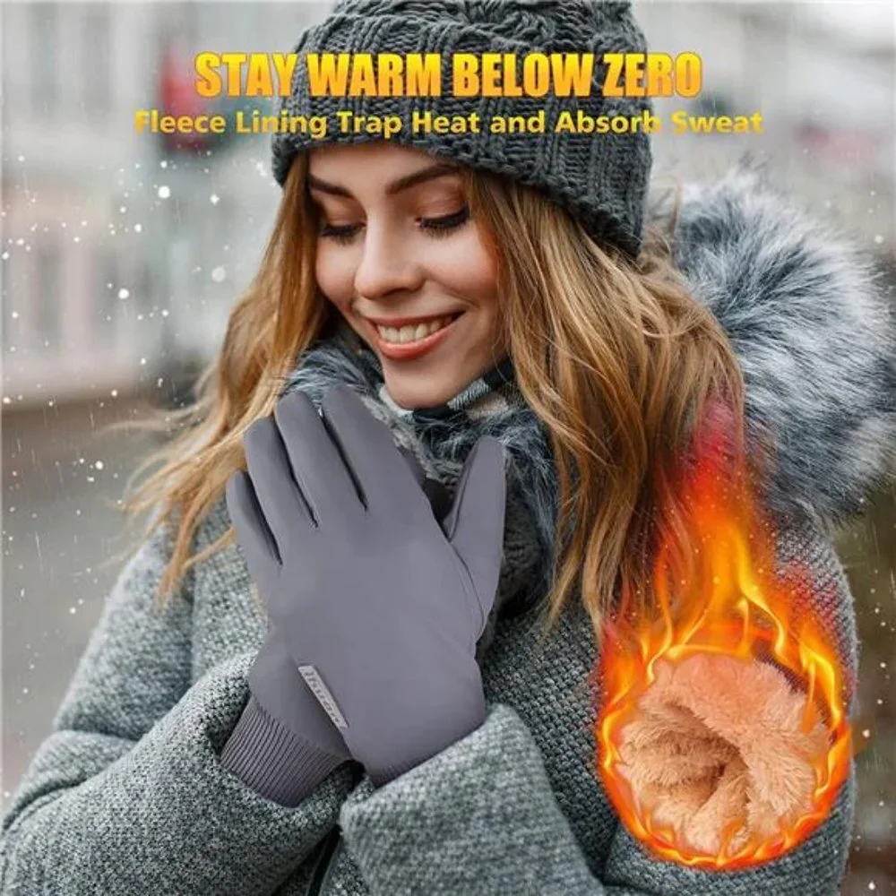 Unisex Winter Gloves Waterproof Snow Warm Gloves Touchscreen Finger